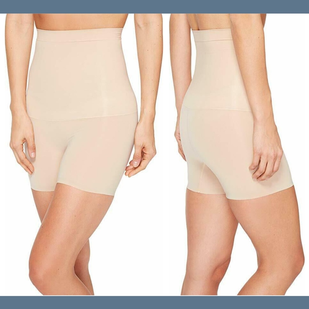 NWT Spanx 'Shape My‎ Day' High Waist Mid Thigh Shaper Natural [SZ Small ]
